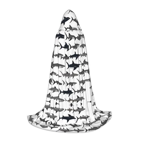 JAYWIS Kapuzenumhang mit Fischmotiv, bedruckt, verstellbar, für Teenager, Halloween-Abenteuer, Partys und festliche Anlässe, Größe L JAYWIS Kapuzenumhang mit Fischmotiv, bedruckt, verstellbar, für Teenager, Halloween-Abenteuer, Partys und festliche Anlässe, Größe L von JAYWIS