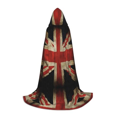 JAYWIS Kapuzenumhang mit britischer Flagge, bedruckt, verstellbar, für Teenager, Halloween-Abenteuer, Partys und festliche Anlässe, Größe S JAYWIS Kapuzenumhang mit britischer Flagge, bedruckt, verstellbar, für Teenager, Halloween-Abenteuer, Partys und festliche Anlässe, Größe S von JAYWIS