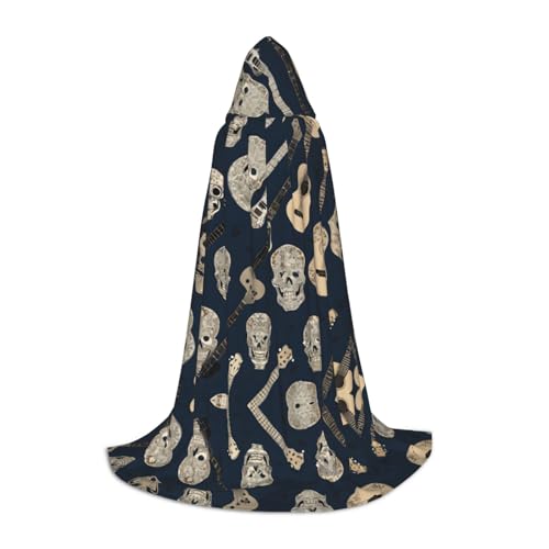 JAYWIS Kapuzenumhang mit mexikanischem Totenkopf-Druck, bedruckt, verstellbar, für Teenager, Halloween-Abenteuer, Partys und festliche Anlässe, Größe S JAYWIS Kapuzenumhang mit mexikanischem Totenkopf-Druck, bedruckt, verstellbar, für Teenager, Halloween-Abenteuer, Partys und festliche Anlässe, Größe S von JAYWIS