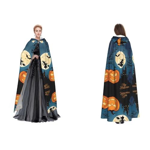 JAYWIS Kürbis Halloween – Druck Budget Kapuzenumhang für Erwachsene – verstellbarer Umhang für Halloween-Kostüme, Festivals und Gothic-Events JAYWIS Kürbis Halloween – Druck Budget Kapuzenumhang für Erwachsene – verstellbarer Umhang für Halloween-Kostüme, Festivals und Gothic-Events von JAYWIS