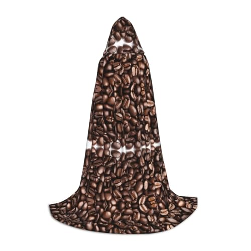 JAYWIS Lustiger gerösteter Kaffeebohnen – bedruckter verstellbarer Umhang für Teenager, Halloween-Abenteuer, Partys und festliche Anlässe, Größe L von JAYWIS