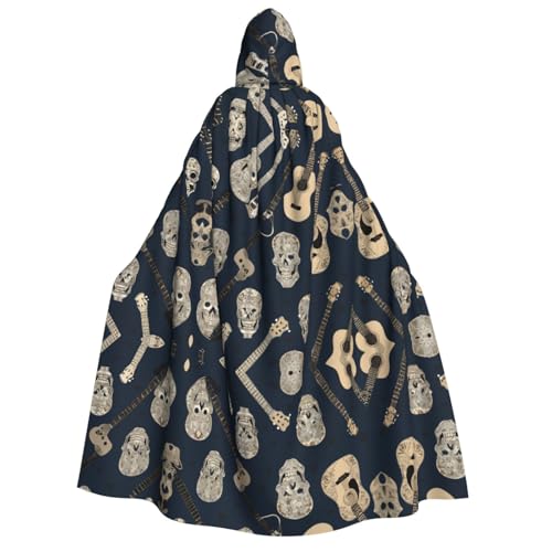 JAYWIS Mexikanischer Totenkopf-Aufdruck, Halloween-Umhang mit Kapuze für Erwachsene, bedruckter Umhang in voller Länge für Festivals, Gothic-Veranstaltungen und Kostümpartys JAYWIS Mexikanischer Totenkopf-Aufdruck, Halloween-Umhang mit Kapuze für Erwachsene, bedruckter Umhang in voller Länge für Festivals, Gothic-Veranstaltungen und Kostümpartys von JAYWIS