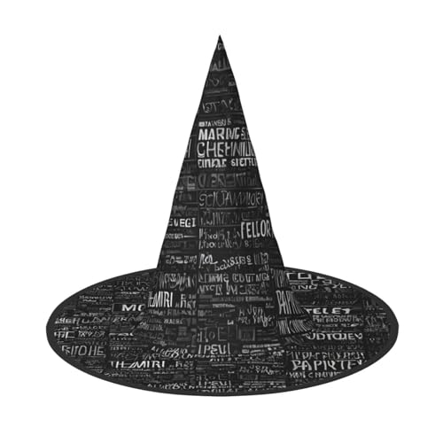 JAYWIS Programmiercode – Druck volle Abdeckung Halloween Hut Erwachsene – verstaubare Hexe Kopfbedeckung für Renaissance-Messen, Gothic-Partys und Festivals von JAYWIS