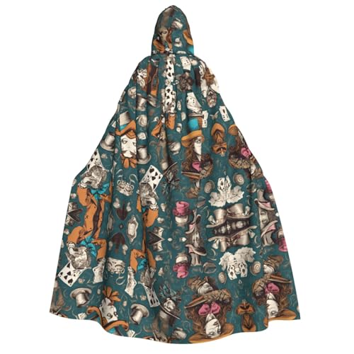 JAYWIS Retro-Hut-Tapete, Druck für Erwachsene, Halloween-Umhang mit Kapuze – bedruckter Umhang in voller Länge für Festivals, Gothic-Veranstaltungen und Kostümpartys JAYWIS Retro-Hut-Tapete, Druck für Erwachsene, Halloween-Umhang mit Kapuze – bedruckter Umhang in voller Länge für Festivals, Gothic-Veranstaltungen und Kostümpartys von JAYWIS