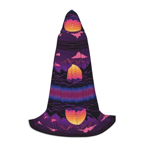 JAYWIS Retrowave Bilder-Druck Jugend-Kapuzenumhang – bedruckter, verstellbarer Umhang für Teenager, Halloween-Abenteuer, Partys und festliche Anlässe, Größe L JAYWIS Retrowave Bilder-Druck Jugend-Kapuzenumhang – bedruckter, verstellbarer Umhang für Teenager, Halloween-Abenteuer, Partys und festliche Anlässe, Größe L von JAYWIS