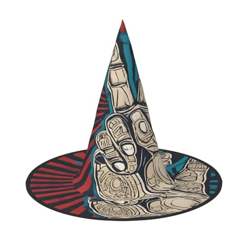 JAYWIS Rock and Roll Halloween-Hut für Erwachsene, verstaubar, für Renaissance-Messen, Gothic-Partys und Festivals von JAYWIS