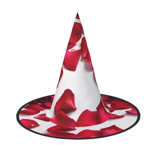 JAYWIS Rote Rosenblätter – Druck volle Abdeckung Halloween Hut Erwachsene – verstaubare Hexe Kopfbedeckung für Renaissance-Messen, Gothic-Partys und Festivals JAYWIS Rote Rosenblätter – Druck volle Abdeckung Halloween Hut Erwachsene – verstaubare Hexe Kopfbedeckung für Renaissance-Messen, Gothic-Partys und Festivals von JAYWIS