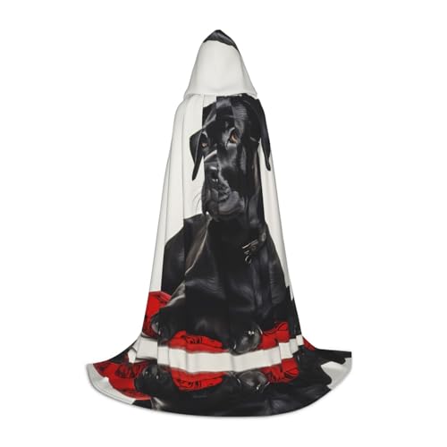 JAYWIS Schwarzer Hund – Bedruckter verstellbarer Umhang für Teenager, Halloween-Abenteuer, Partys und festliche Anlässe, Größe S JAYWIS Schwarzer Hund – Bedruckter verstellbarer Umhang für Teenager, Halloween-Abenteuer, Partys und festliche Anlässe, Größe S von JAYWIS