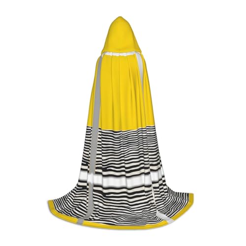 JAYWIS Senfgelb-schwarzer Druck, Jugend-Kapuzenumhang – bedruckter, verstellbarer Umhang für Teenager, Halloween-Abenteuer, Partys und festliche Anlässe, Größe L JAYWIS Senfgelb-schwarzer Druck, Jugend-Kapuzenumhang – bedruckter, verstellbarer Umhang für Teenager, Halloween-Abenteuer, Partys und festliche Anlässe, Größe L von JAYWIS