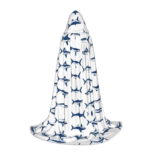 JAYWIS Sharks Kapuzenumhang für Jugendliche, bedruckt, verstellbar, für Teenager, Halloween-Abenteuer, Partys und festliche Anlässe, Größe M JAYWIS Sharks Kapuzenumhang für Jugendliche, bedruckt, verstellbar, für Teenager, Halloween-Abenteuer, Partys und festliche Anlässe, Größe M von JAYWIS