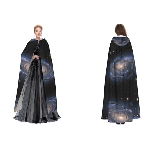 JAYWIS Starry Universe Weltraum – Druck Budget Kapuzenumhang für Erwachsene – verstellbarer Umhang für Halloween-Kostüme, Festivals und Gothic-Events von JAYWIS