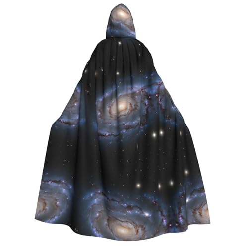 JAYWIS Starry Universe Weltraum-Print Erwachsenen-Halloween-Umhang mit Kapuze – bedruckter Umhang in voller Länge für Festivals, Gothic-Events und Kostümpartys JAYWIS Starry Universe Weltraum-Print Erwachsenen-Halloween-Umhang mit Kapuze – bedruckter Umhang in voller Länge für Festivals, Gothic-Events und Kostümpartys von JAYWIS
