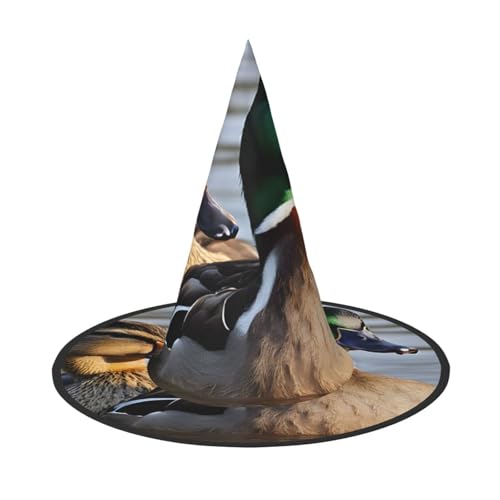 JAYWIS Stockente Ente – Halloween-Hut für Erwachsene, verstaubare Hexe, Kopfbedeckung für Renaissance-Messen, Gothic-Partys und Festivals von JAYWIS