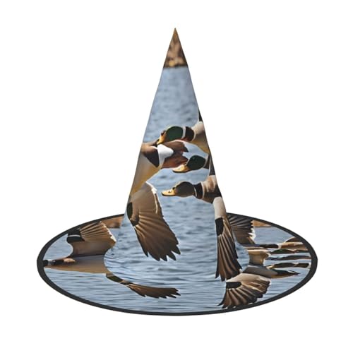 JAYWIS Stockente Enten – Halloween-Hut für Erwachsene – verstaubare Hexen-Kopfbedeckung für Renaissance-Messen, Gothic-Partys und Festivals von JAYWIS