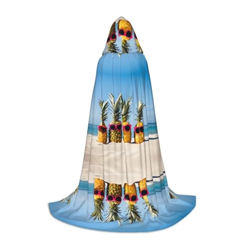 JAYWIS Strand-Ananas-Aufdruck, Jugend-Kapuzenumhang – bedruckter, verstellbarer Umhang für Teenager, Halloween-Abenteuer, Partys und festliche Anlässe, Größe S JAYWIS Strand-Ananas-Aufdruck, Jugend-Kapuzenumhang – bedruckter, verstellbarer Umhang für Teenager, Halloween-Abenteuer, Partys und festliche Anlässe, Größe S von JAYWIS