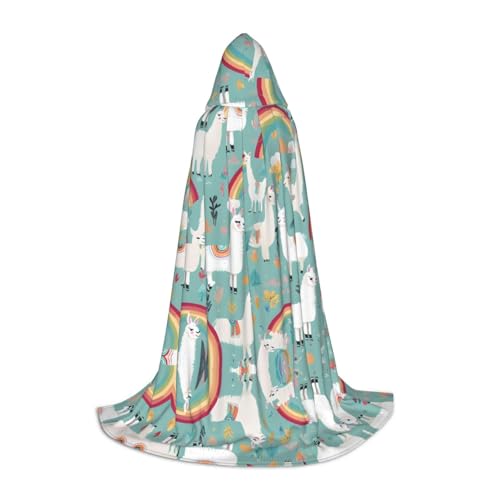 JAYWIS Süßer Llama-Druck, Jugend-Kapuzenumhang – bedruckter, verstellbarer Umhang für Teenager, Halloween-Abenteuer, Partys und festliche Anlässe, Größe S JAYWIS Süßer Llama-Druck, Jugend-Kapuzenumhang – bedruckter, verstellbarer Umhang für Teenager, Halloween-Abenteuer, Partys und festliche Anlässe, Größe S von JAYWIS
