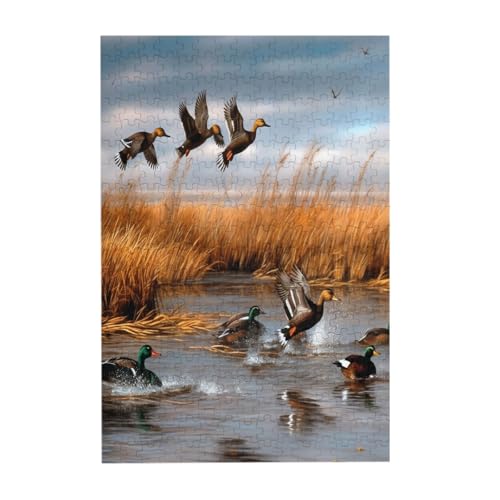 Jagd fliegende wilde Ente – Druck 300 Teile Bilderpuzzle – Holz für Erwachsene, Familienspaß und Entspannungsgeschenk Jagd fliegende wilde Ente – Druck 300 Teile Bilderpuzzle – Holz für Erwachsene, Familienspaß und Entspannungsgeschenk von JAYWIS