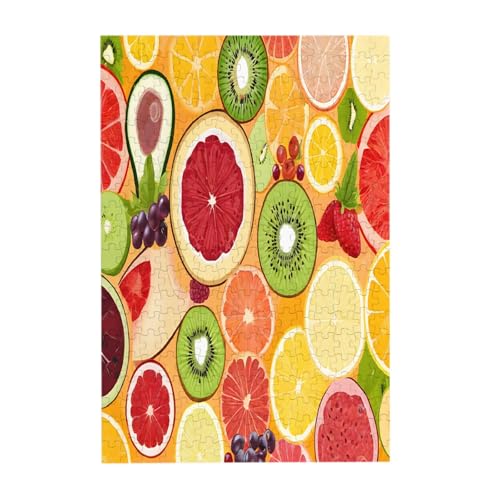 Kiwi Wassermelone – Druck 300 Teile Bilderpuzzle – Holz für Erwachsene, Familienspaß und Entspannungsgeschenk von JAYWIS
