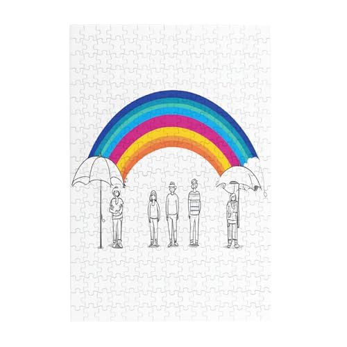 Kleiner Regenbogen – Druck 300 Teile Bilderpuzzle – Holz für Erwachsene, Familienspaß und Entspannungsgeschenk von JAYWIS