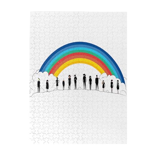 Kleiner Regenbogen – Druck 500 Teile Bilderpuzzles für Erwachsene, umweltfreundliches Holzpuzzle mit Bildern, Geschenk für Familienspaß und Entspannung von JAYWIS