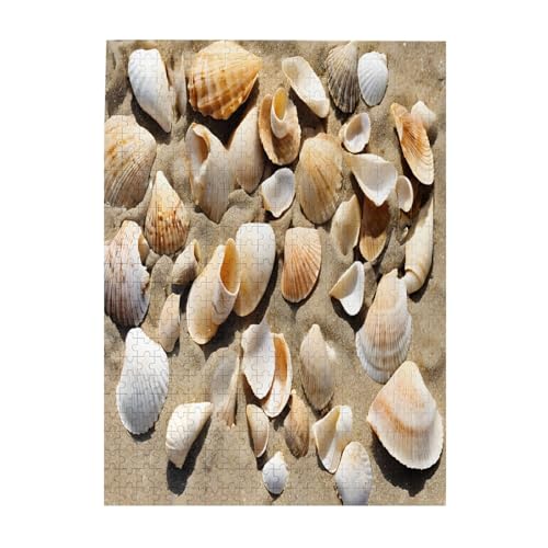 Muschel-Sandstrand-Thema: Druck, 500 Teile, Bildpuzzles für Erwachsene, umweltfreundliches Holzpuzzle mit Bildern, Geschenk für Familienspaß und Entspannung Muschel-Sandstrand-Thema: Druck, 500 Teile, Bildpuzzles für Erwachsene, umweltfreundliches Holzpuzzle mit Bildern, Geschenk für Familienspaß und Entspannung von JAYWIS
