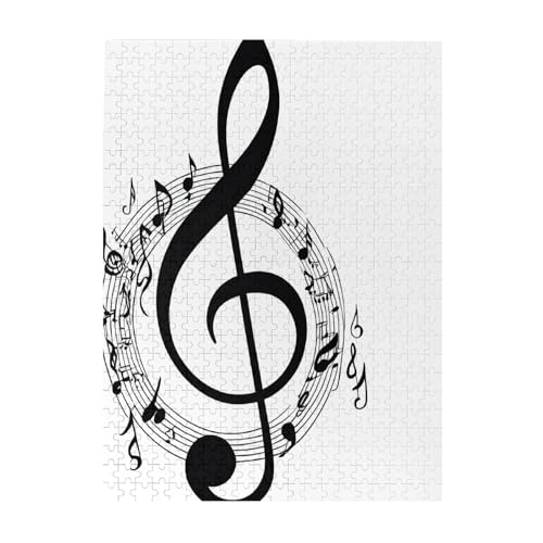 Musik-Print 500 Teile Bilderpuzzles für Erwachsene, umweltfreundliches Holzpuzzle mit Bildern, Geschenk für Familienspaß und Entspannung von JAYWIS