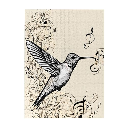 Musik-Symbol – Druck 500 Teile Bilderpuzzles für Erwachsene, umweltfreundliches Holzpuzzle mit Bildern, Geschenk für Familienspaß und Entspannung von JAYWIS