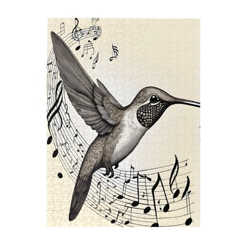 Musik-Symbol – Druck 500 Teile Bilderpuzzles für Erwachsene, umweltfreundliches Holzpuzzle mit Bildern, Geschenk für Familienspaß und Entspannung von JAYWIS