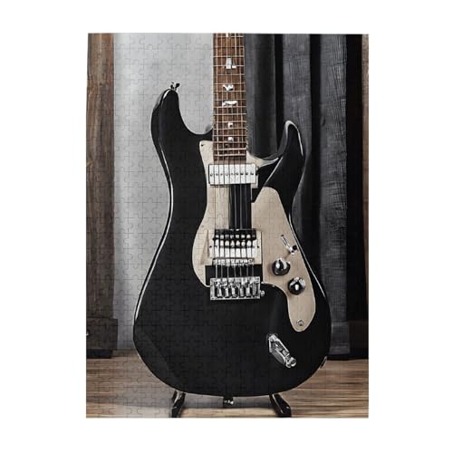 Musikgitarre – Druck 500 Teile Bilderpuzzles für Erwachsene, umweltfreundliches Holzpuzzle mit Bildern, Geschenk für Familienspaß und Entspannung von JAYWIS