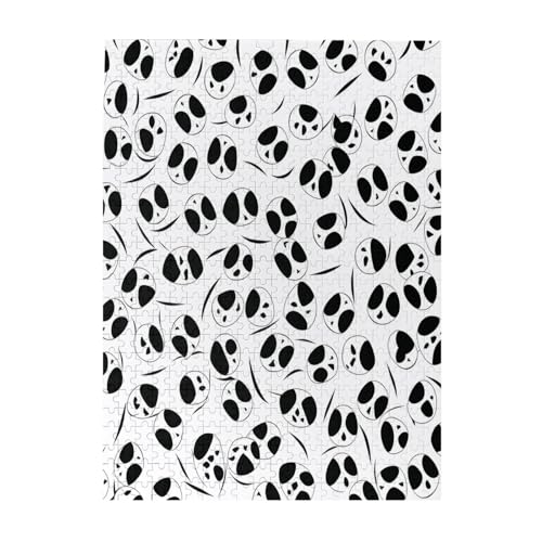 Panda süßes gedrucktes Muster – Druck 500 Teile Bilderpuzzles für Erwachsene, umweltfreundliches Holzpuzzle mit Bildern, Geschenk für Familienspaß und Entspannung von JAYWIS