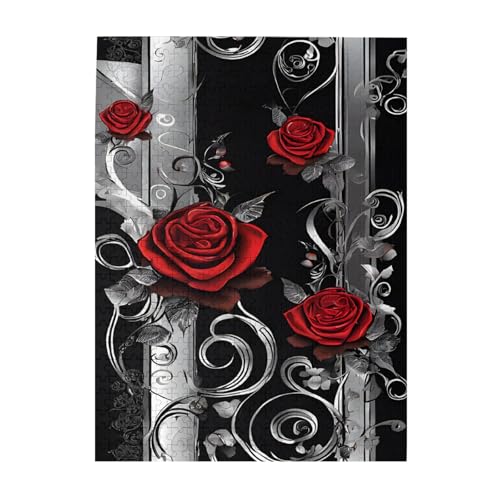 Pretty Roses – 500-teiliges Bilderpuzzle für Erwachsene, umweltfreundliches Holzpuzzle mit Bildern, Geschenk für Familienspaß und Entspannung von JAYWIS