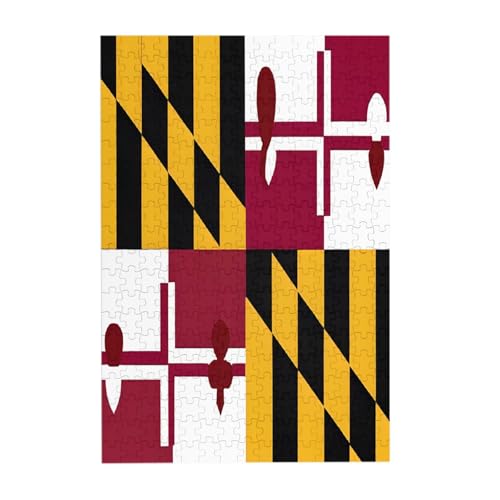 Puzzle mit Flagge von Maryland, 300 Teile, Holz, für Erwachsene, Familienspaß und Entspannungsgeschenk Puzzle mit Flagge von Maryland, 300 Teile, Holz, für Erwachsene, Familienspaß und Entspannungsgeschenk von JAYWIS