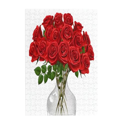 Rote Rosen – 300-teiliges Bilderpuzzle aus Holz für Erwachsene, Familienspaß und Entspannungsgeschenk Rote Rosen – 300-teiliges Bilderpuzzle aus Holz für Erwachsene, Familienspaß und Entspannungsgeschenk von JAYWIS