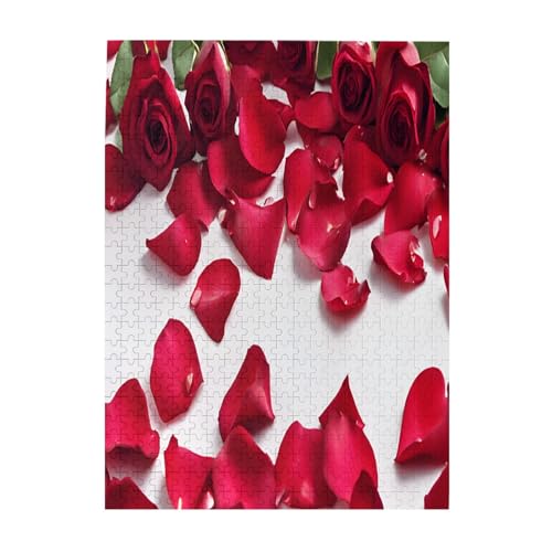 Rote Rosenblätter – Druck 500 Teile Bilderpuzzles für Erwachsene, umweltfreundliches Holzpuzzle mit Bildern, Geschenk für Familienspaß und Entspannung Rote Rosenblätter – Druck 500 Teile Bilderpuzzles für Erwachsene, umweltfreundliches Holzpuzzle mit Bildern, Geschenk für Familienspaß und Entspannung von JAYWIS