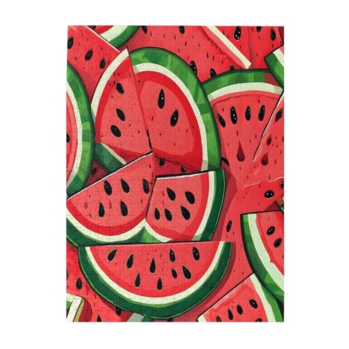 Rote Wassermelone – Druck 500 Teile Bilderpuzzles für Erwachsene, umweltfreundliches Holzpuzzle mit Bildern, Geschenk für Familienspaß und Entspannung Rote Wassermelone – Druck 500 Teile Bilderpuzzles für Erwachsene, umweltfreundliches Holzpuzzle mit Bildern, Geschenk für Familienspaß und Entspannung von JAYWIS