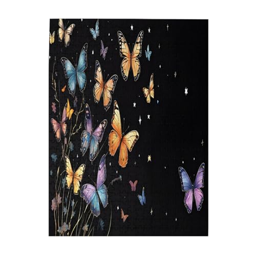 Schmetterling – Druck 500 Teile Bilderpuzzles für Erwachsene, umweltfreundliches Holzpuzzle mit Bildern, Geschenk für Familienspaß und Entspannung Schmetterling – Druck 500 Teile Bilderpuzzles für Erwachsene, umweltfreundliches Holzpuzzle mit Bildern, Geschenk für Familienspaß und Entspannung von JAYWIS