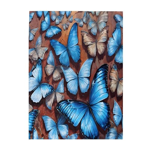 Schmetterling – Druck 500 Teile Bilderpuzzles für Erwachsene, umweltfreundliches Holzpuzzle mit Bildern, Geschenk für Familienspaß und Entspannung von JAYWIS