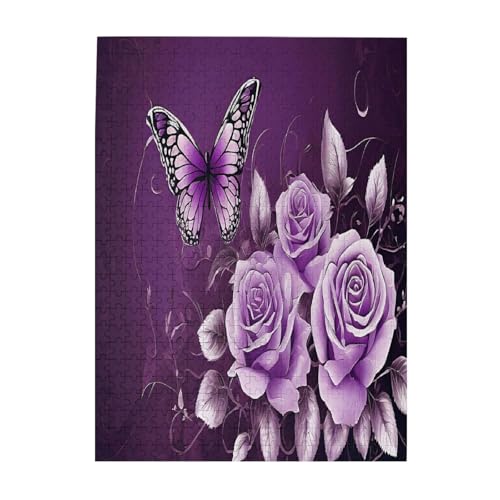 Schmetterling – Druck 500 Teile Bilderpuzzles für Erwachsene, umweltfreundliches Holzpuzzle mit Bildern, Geschenk für Familienspaß und Entspannung von JAYWIS