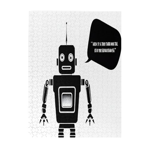 Schwarzer Roboter – Druck 500 Teile Bilderpuzzles für Erwachsene, umweltfreundliches Holzpuzzle mit Bildern, Geschenk für Familienspaß und Entspannung Schwarzer Roboter – Druck 500 Teile Bilderpuzzles für Erwachsene, umweltfreundliches Holzpuzzle mit Bildern, Geschenk für Familienspaß und Entspannung von JAYWIS