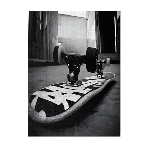Skateboards – 500-teiliges Bilderpuzzle für Erwachsene, umweltfreundliches Holzpuzzle mit Bildern, Geschenk für Familienspaß und Entspannung von JAYWIS