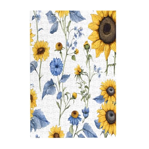 Sonnenblumen-Druck, 300-teiliges Bilderpuzzle, Holz für Erwachsene, Familienspaß und Entspannungsgeschenk Sonnenblumen-Druck, 300-teiliges Bilderpuzzle, Holz für Erwachsene, Familienspaß und Entspannungsgeschenk von JAYWIS
