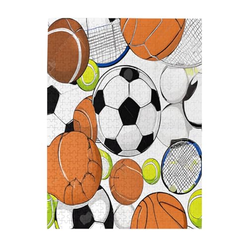 Sportball – Druck 500 Teile Bilderpuzzles für Erwachsene, umweltfreundliches Holzpuzzle mit Bildern, Geschenk für Familienspaß und Entspannung Sportball – Druck 500 Teile Bilderpuzzles für Erwachsene, umweltfreundliches Holzpuzzle mit Bildern, Geschenk für Familienspaß und Entspannung von JAYWIS