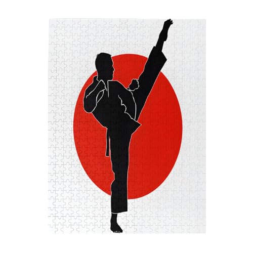 Taekwondo-Design – Druck 500 Teile Bilderpuzzles für Erwachsene, umweltfreundliches Holzpuzzle mit Bildern, Geschenk für Familienspaß und Entspannung von JAYWIS