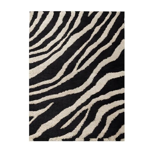 Zebra Animal - Print 500 Teile Bilderpuzzles für Erwachsene, umweltfreundliches Holzpuzzle mit Bildern, Geschenk für Familienspaß und Entspannung von JAYWIS