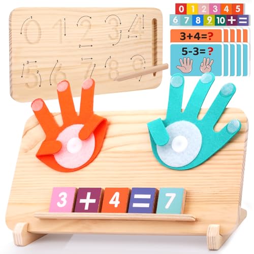 Montessori Lernspielzeug für Kleinkinder 2-4 Jahre, Fingerzähl- & Zahlen-Nachziehbrett, Pädagogische Mathe-Lernhilfe mit Zahlenblöcken, Vorschulspielzeug für Kinder 3-5 Jahre, Geschenk für Jungen & Mä Montessori Lernspielzeug für Kleinkinder 2-4 Jahre, Fingerzähl- & Zahlen-Nachziehbrett, Pädagogische Mathe-Lernhilfe mit Zahlenblöcken, Vorschulspielzeug für Kinder 3-5 Jahre, Geschenk für Jungen & Mä von JAiiMen