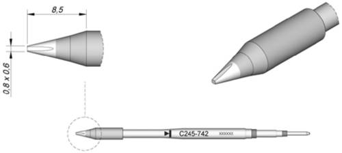 JBC Tools C245742 Lötspitze Meißelform, gerade Spitzen-Größe 0.3mm Inhalt 1St. von JBC Tools