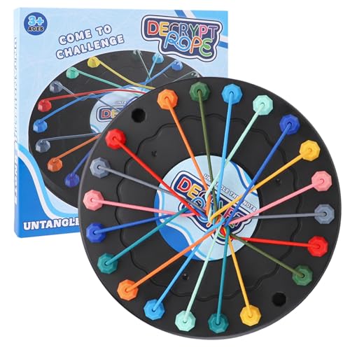 Disk Seil Sorting Puzzle, Brainy Teaser Seil Strategie Brettspiel Logik Knoten Untangling Tischspielzeug, Interaktives Gehirn Training Herausforderndes Seil Entbinden Puzzlespiel von JBER