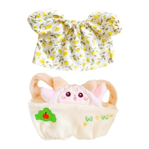 20cm Plush Doll Clothes Shirt Overalls Loose Strap Pants 8in Soft Stuffed Plush Toy Dress Up (Size : A-3) von JBHWUBEC