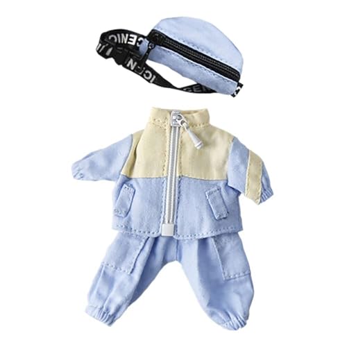Fanny Pack Suit Doll Dress up Belt Bag Coat Pants 1/12 BJD OB11 4.3 inches (11 cm) Doll Action Figures Clothing Accessories (Size : Blue) von JBHWUBEC