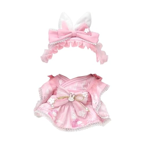 JBHWUBEC 20 cm große Plüschpuppe, süße Baumwollpuppe mit gegliedertem Skelett, weiche Anime-Anziehpuppe, Kawaii-Sammler-Nikki-Puppe (Size : Sakura-onlyclothes) von JBHWUBEC